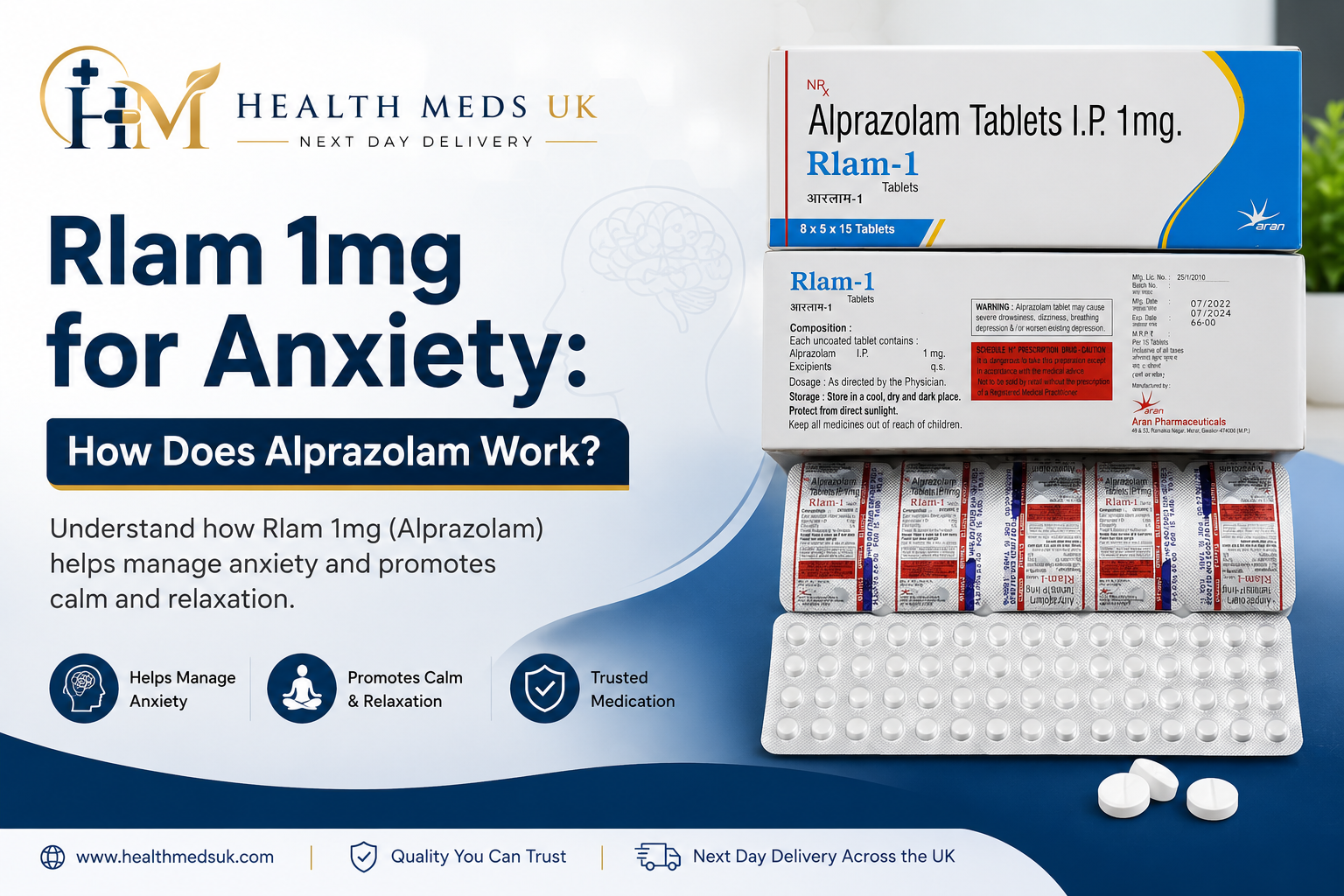Health Meds UK Anxiety Relief Banner